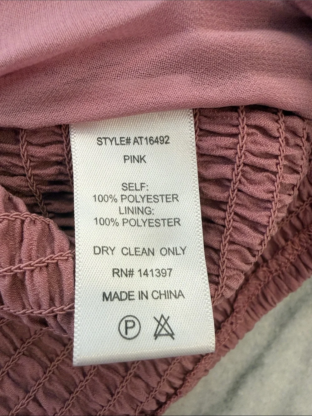 Astr Ruched Square Neck Long Sleeve Top in Mauve Pink